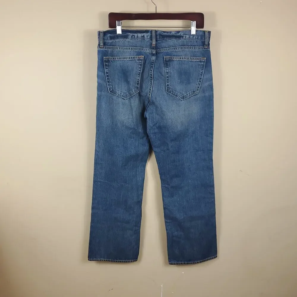 Banana Republic Medium Wash Straight Leg Jeans 33x30